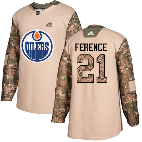Adidas Oilers #21 Andrew Ference Camo Authentic Veterans Day Stitched NHL Jersey